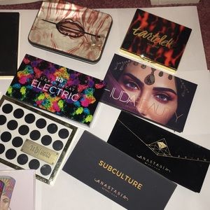 2 ABH Huda beauty, and MUFE palettes